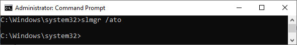 run command slmgr ato